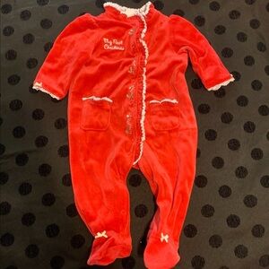 Little Me Red Baby Christmas Pajama